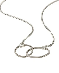 Uncommon Goods Interlocking Circles Steel Pendant Necklace
