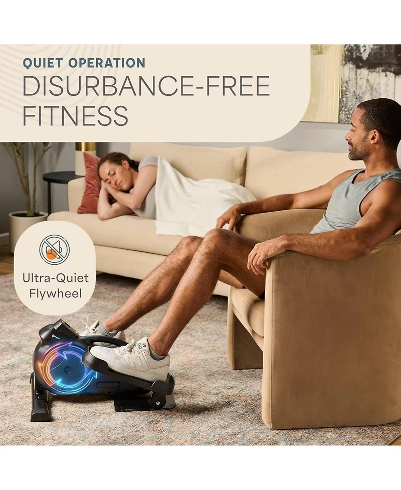 LifePro Under Desk Elliptical - Under Desk Pedal Exerciser to Strengthen Muscles and Build Cardiovascular Fitness