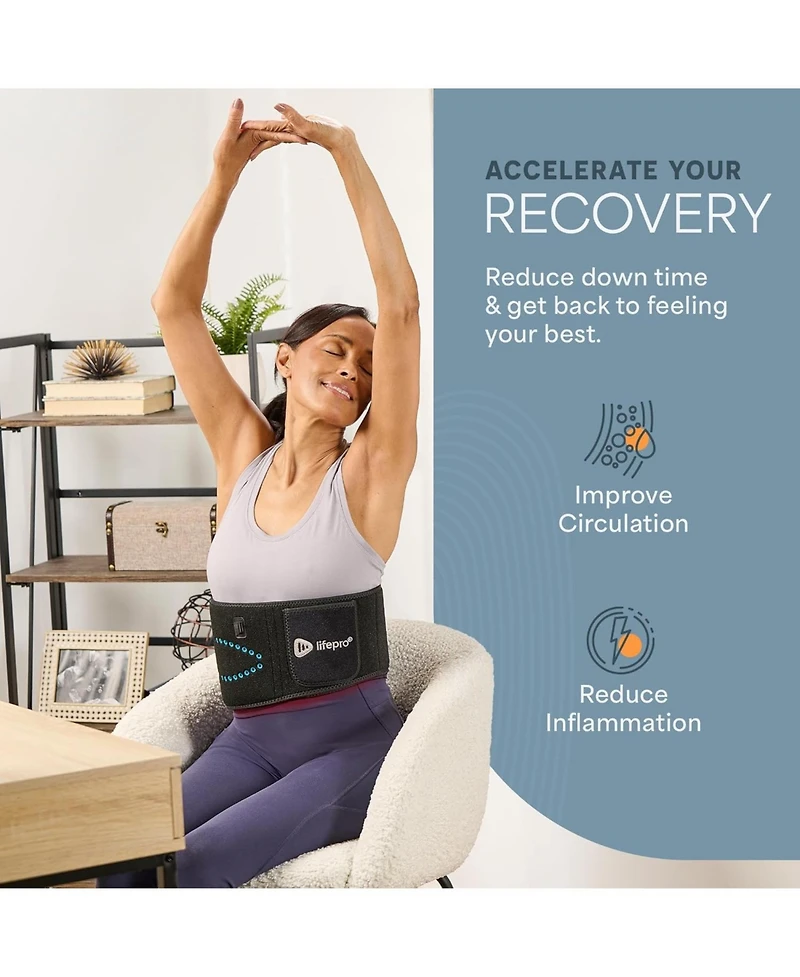 LifePro Red Light Therapy Belt – Near Infrared & Red Light for Muscle Relaxation, Inflammation & Circulation