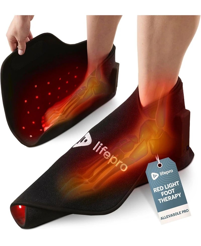 LifePro Red & Near Infrared Light Therapy Foot & Ankle Brace – Pain Relief for Feet, Ankles, and On-Demand Therapy