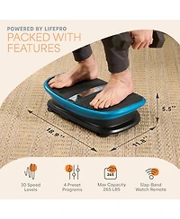 Lifepro Voice Controlled Vibration Plate – Whole Body Vibration Platform with Curved Ergonomic Design – Supports Lymphatic Drainage, Mus