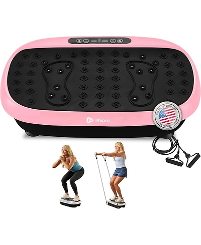 Lifepro Vibration Plate Exercise Machine – Full Body Platform with Magnetic Acupoints for Muscle Toning, Lymphatic Drainage & Recovery