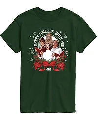 Airwaves Men's Star Wars Christmas Force Be With You Short-Sleeve Graphic T-Shirt