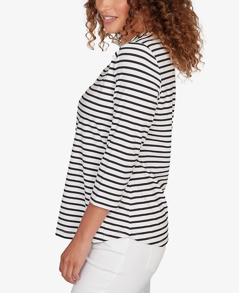 Ruby Rd. Petite Classic Marine Stripe Knit Top