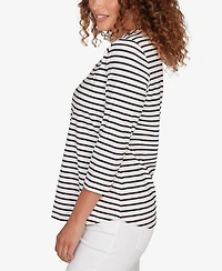 Ruby Rd. Petite Classic Marine Stripe Knit Top