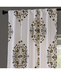 Half Price Drapes Emblem Printed Cotton Room Darkening Curtain