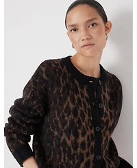 Hush Women's Animal Jacquard Cardigan With Mohair