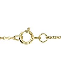 Macy's Lab-Grown Sapphire (1 ct. t.w.) & White (1/3 Pendant Necklace 14k Gold Over Sterling Silver (also Ruby Emerald)