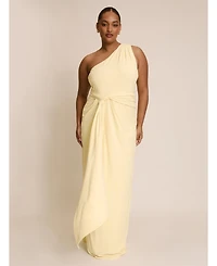 Six Stories Women's One Shoulder Drape Stretch Bridesmaid Dress