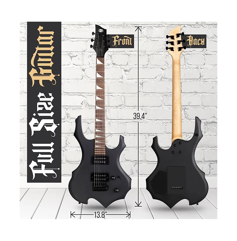 Pyle 36.5" Electric Guitar Kit with Amplifier & Accessories - PMGTRKT101