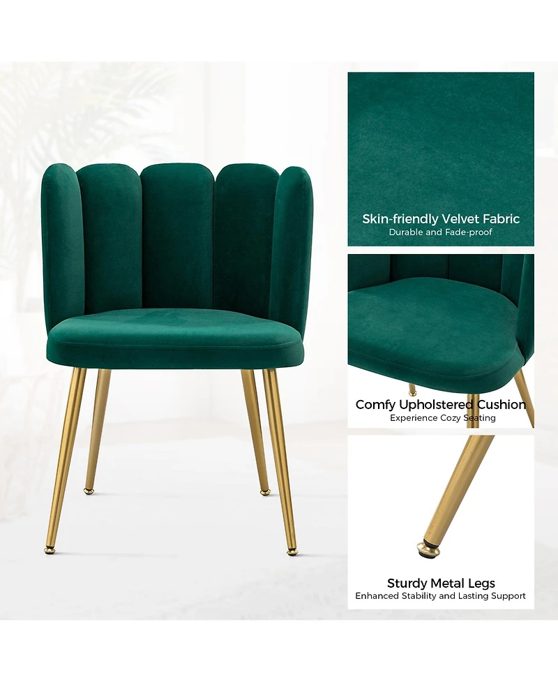 Contemporary Juan Side Chair with Tufted Back