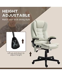 Vinsetto 6 Point Vibrating Massage Office Chair with Lumbar Heat