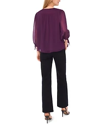 Sam & Jess Women's Crewneck Tie-Sleeve Top