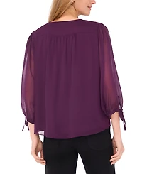 Sam & Jess Women's Crewneck Tie-Sleeve Top
