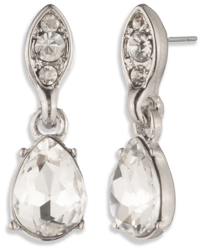 Givenchy Glass Crystal Post Drop Earrings ((also Silver-Tone and Rose Gold-Tone)