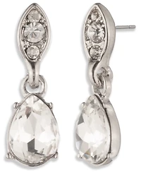 Givenchy Glass Crystal Post Drop Earrings ((also Silver-Tone and Rose Gold-Tone)