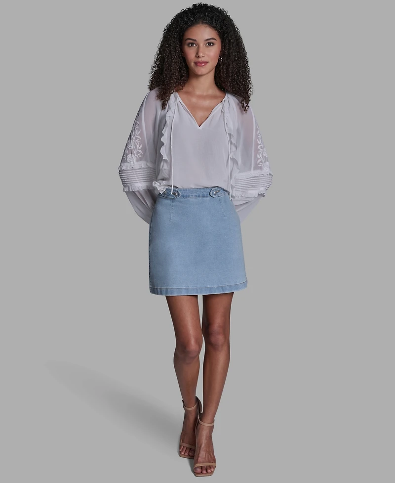 Bcbg Women's Button Waist Mini Skirt