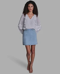 Bcbg Women's Button Waist Mini Skirt