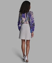 Bcbg Women's Button Detail Pleated Mini Skirt