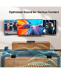 Ultimea Poseidon M3T 5.1 Surround Sound Bar, with Wireless Subwoofer and Rear Speakers, 350W