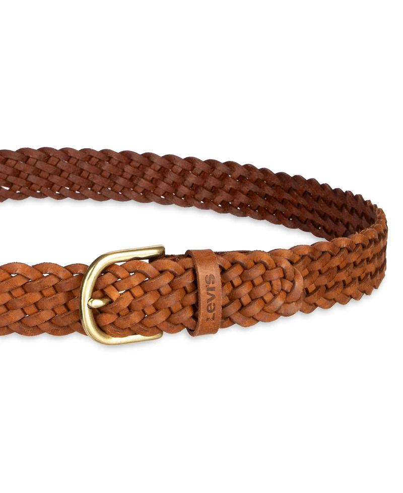 Levi's Women's Fully Adjustable Leather Braided Belt