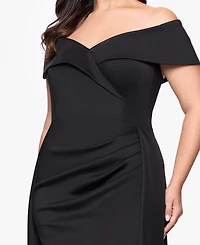 Xscape Plus Off The Shoulder Long Dress