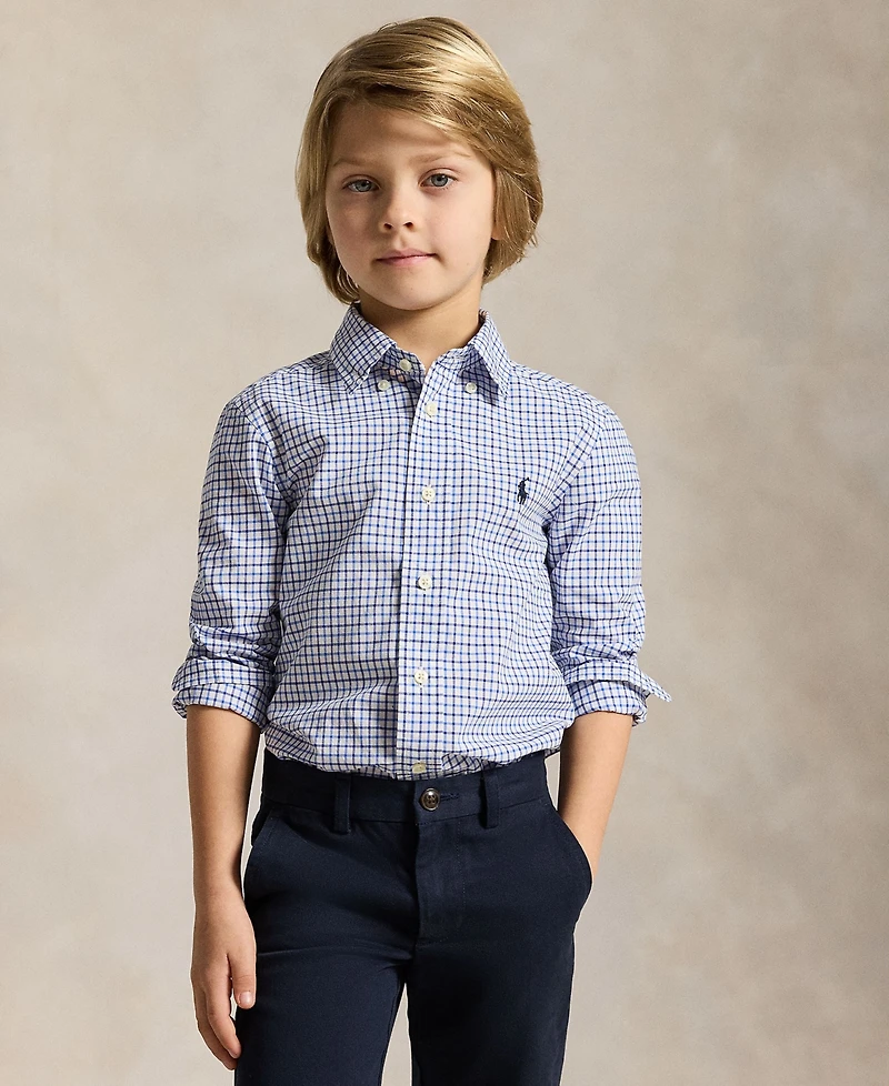 Polo Ralph Lauren Toddler and Little Boys Plaid Cotton Shirt