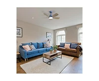 Sofucor 42″ Dark Blue Ceiling Fan, 5 Blades, 6-Speed Remote, Forward/Reverse for Bedrooms, Kitchens & Living Rooms