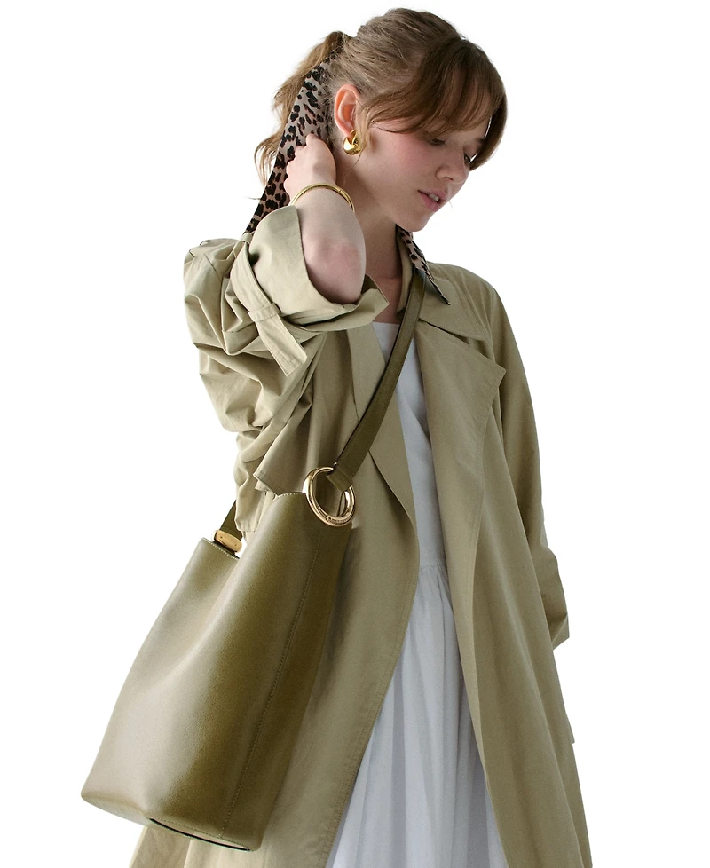 kate spade new york Halo Medium Smooth Leather Bucket Bag