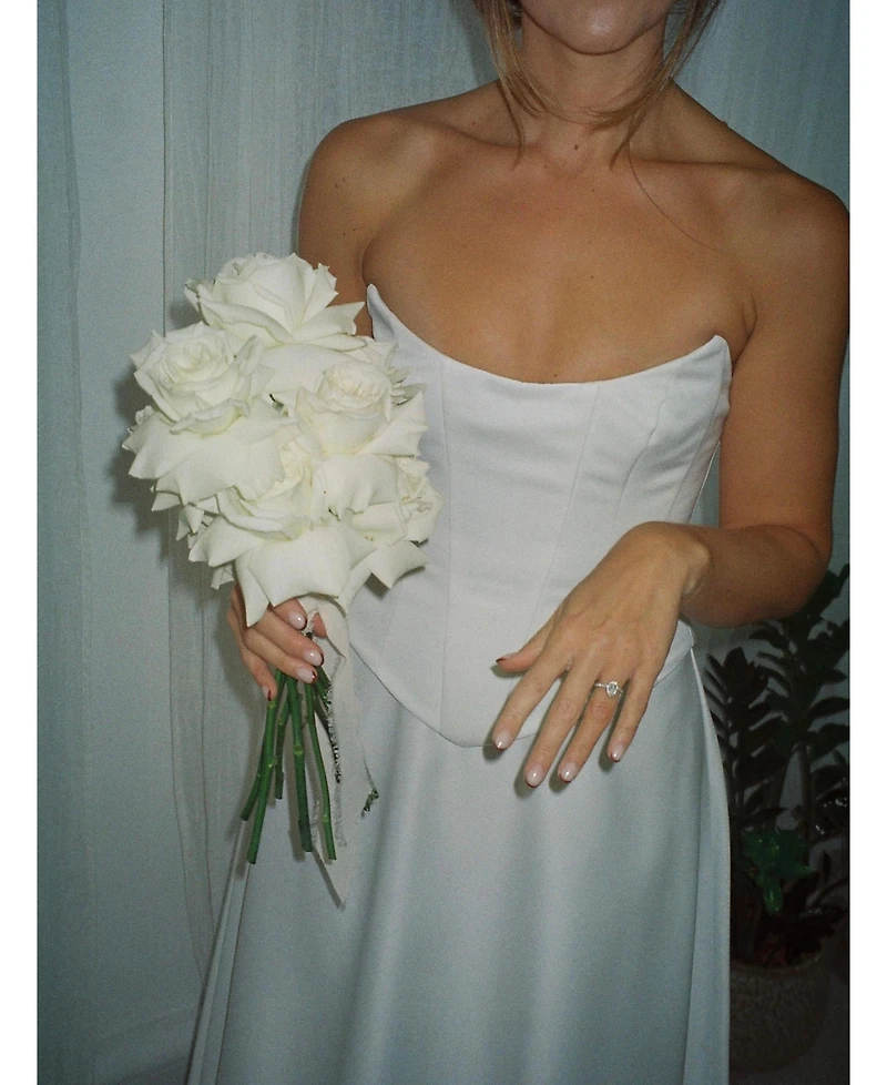 Six Stories Women's Bandeau Satin Corset Dress