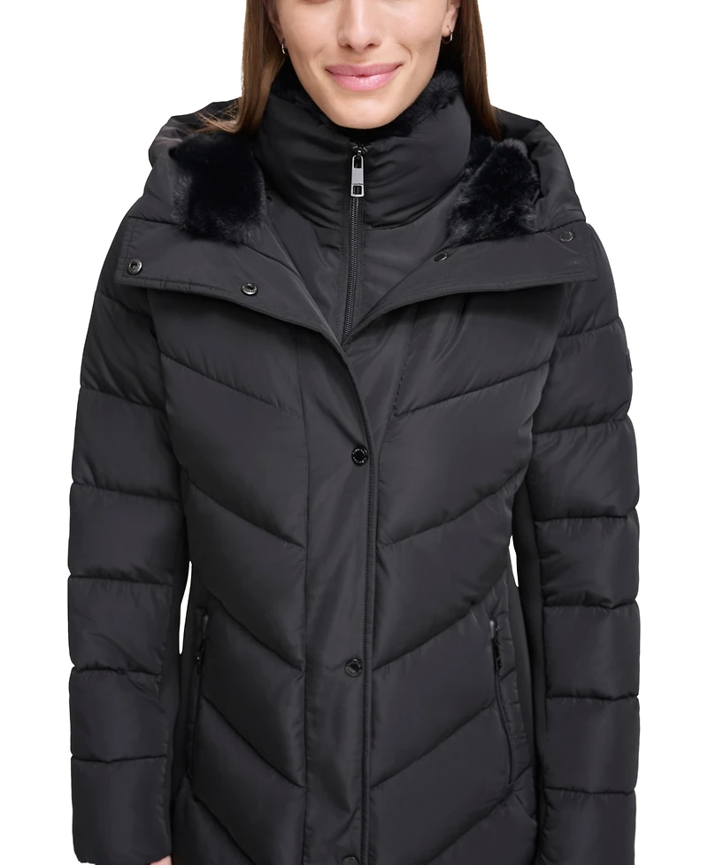 Calvin Klein Women's Lined Hooded Puffer Coat
