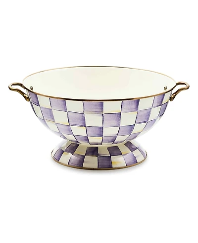 MacKenzie-Childs Violet Check Everything Bowl