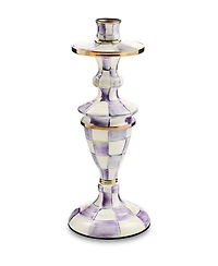 MacKenzie-Childs Violet Check Medium Candlestick
