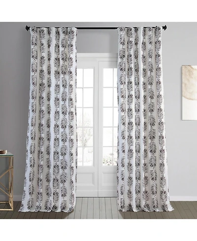 Half Price Drapes Sago Floral Printed Cotton Room Darkening Curtain