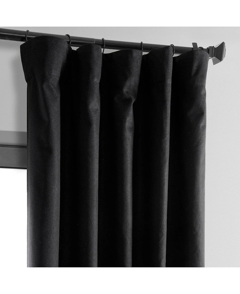 Half Price Drapes Millennial Grey Thermal Cross Linen Weave Blackout Curtain