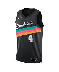 Nike Men's and Women's De'Aaron Fox Black San Antonio Spurs 2025/26 City Edition Swingman Jersey