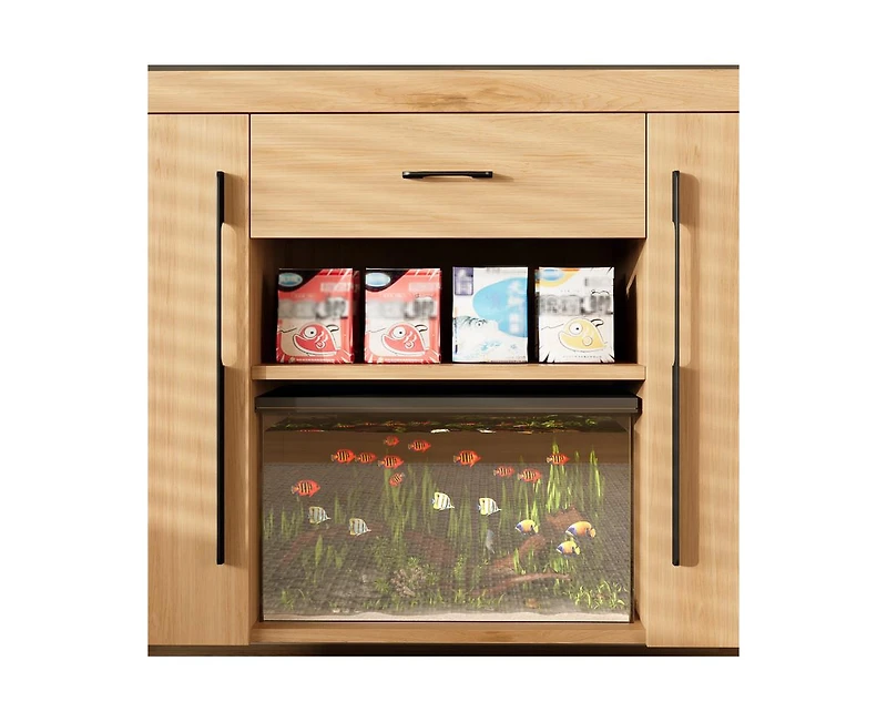 Casainc Storage Cabinet With Fish Tank Stand Power Outlets