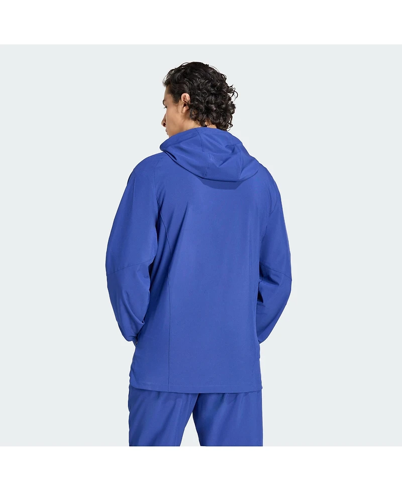 Adidas Men's Blue Italy National Team 2026 World Cup Travel Windbreaker Jacket