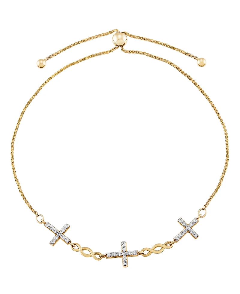 Macy's Diamond (1/4 ct. t.w.) Bracelet in 10k Yellow Gold