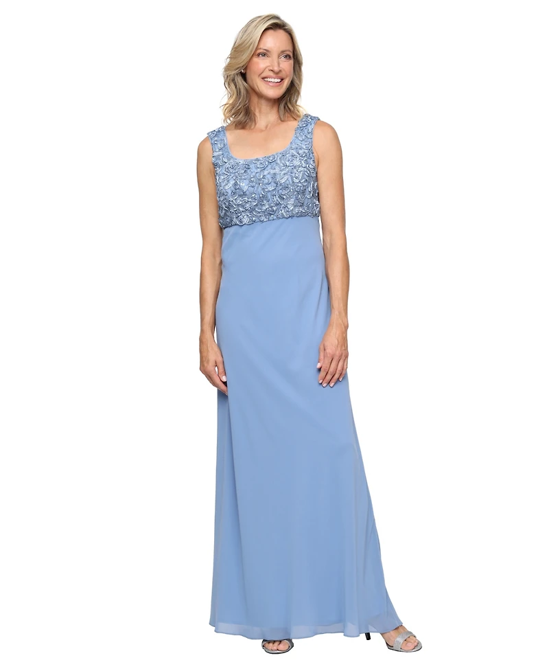 Alex Evenings Petite Soutache-Bodice Gown & Jacket