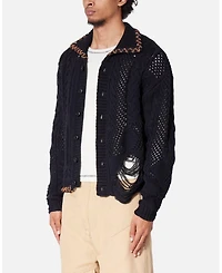 mnml Men's Chunky Distressed Knit Cardigan