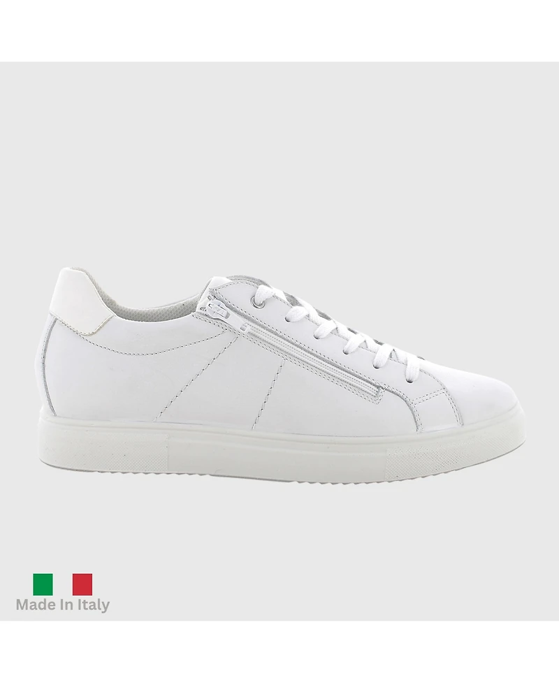 Alpine Swiss Men's Dante Made Italy Low-Top Leather Sneaker