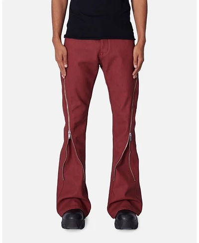 mnml Men's D519 Leather Zipper Flare Pant.