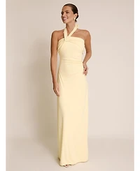 Six Stories Women's Halter Neck Stretch Bridesmaid Dress