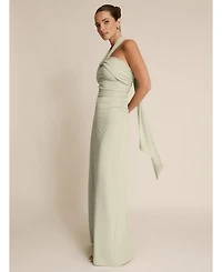 Six Stories Women's Halter Neck Stretch Bridesmaid Dress