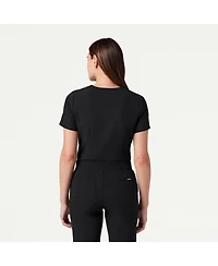 Jaanuu Women's Rhena 1-Pocket Slim V-Neck Scrub Top - Mauve Xl