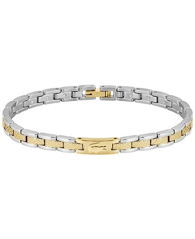 Lacoste Metropole Two Tone Stainless Steel Metal Link Bracelet