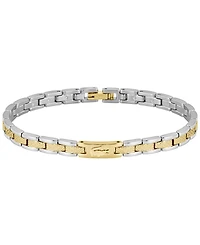 Lacoste Metropole Two Tone Stainless Steel Metal Link Bracelet