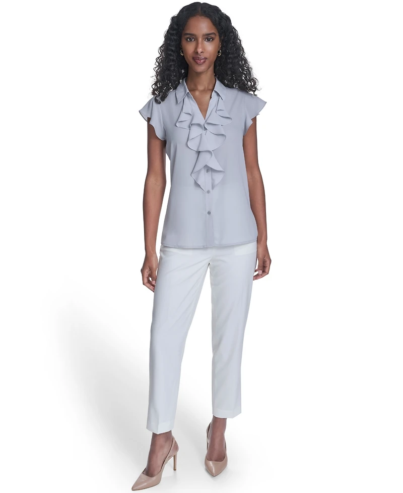 Calvin Klein Women's Solid Short-Sleeve Top