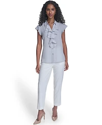 Calvin Klein Women's Solid Short-Sleeve Top